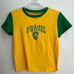 Cropped embroidery tshirt trendy y2K